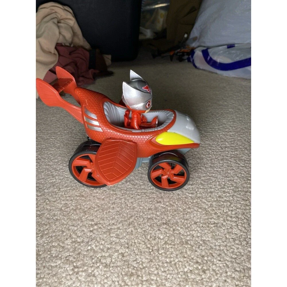 PJ Masks Toy Vehicle & Figure Lot Catboy Gekko Owlette Romeo Night Ninja Bus